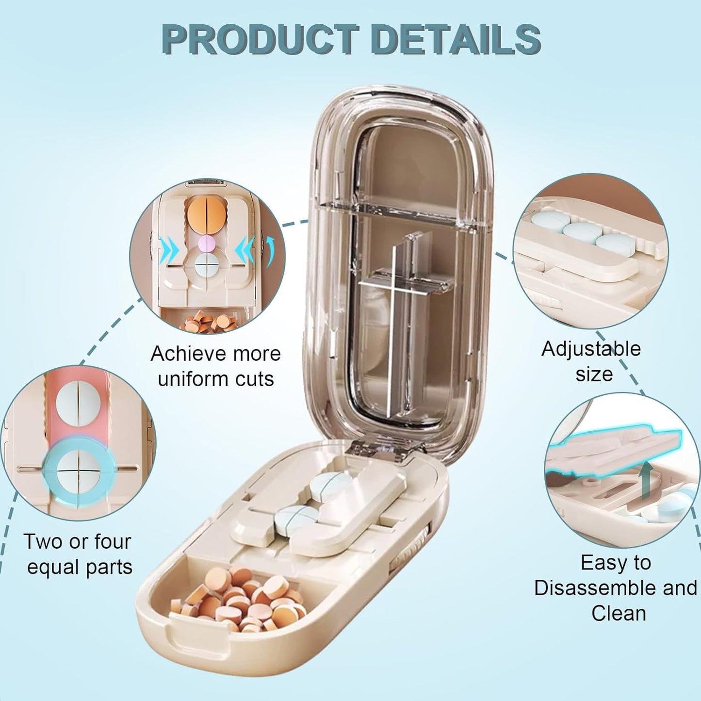 PillEase™ – Portable Pill Cutter with Adjustable Slots