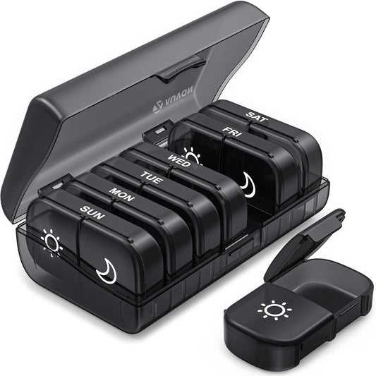 PillMate™ Weekly Organizer – Dual AM/PM Design & BPA-Free