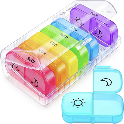 PillMate™ Weekly Organizer – Dual AM/PM Design & BPA-Free