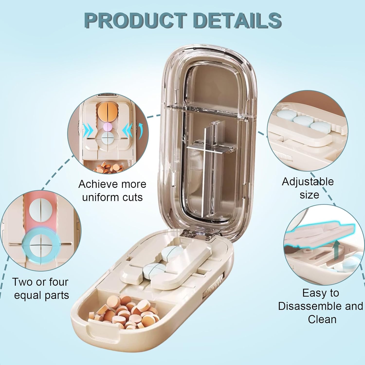 PillEase™ – Portable Pill Cutter with Adjustable Slots