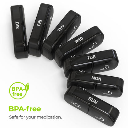 PillMate™ Weekly Organizer – Dual AM/PM Design & BPA-Free