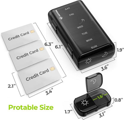PillMate™ Weekly Organizer – Dual AM/PM Design & BPA-Free